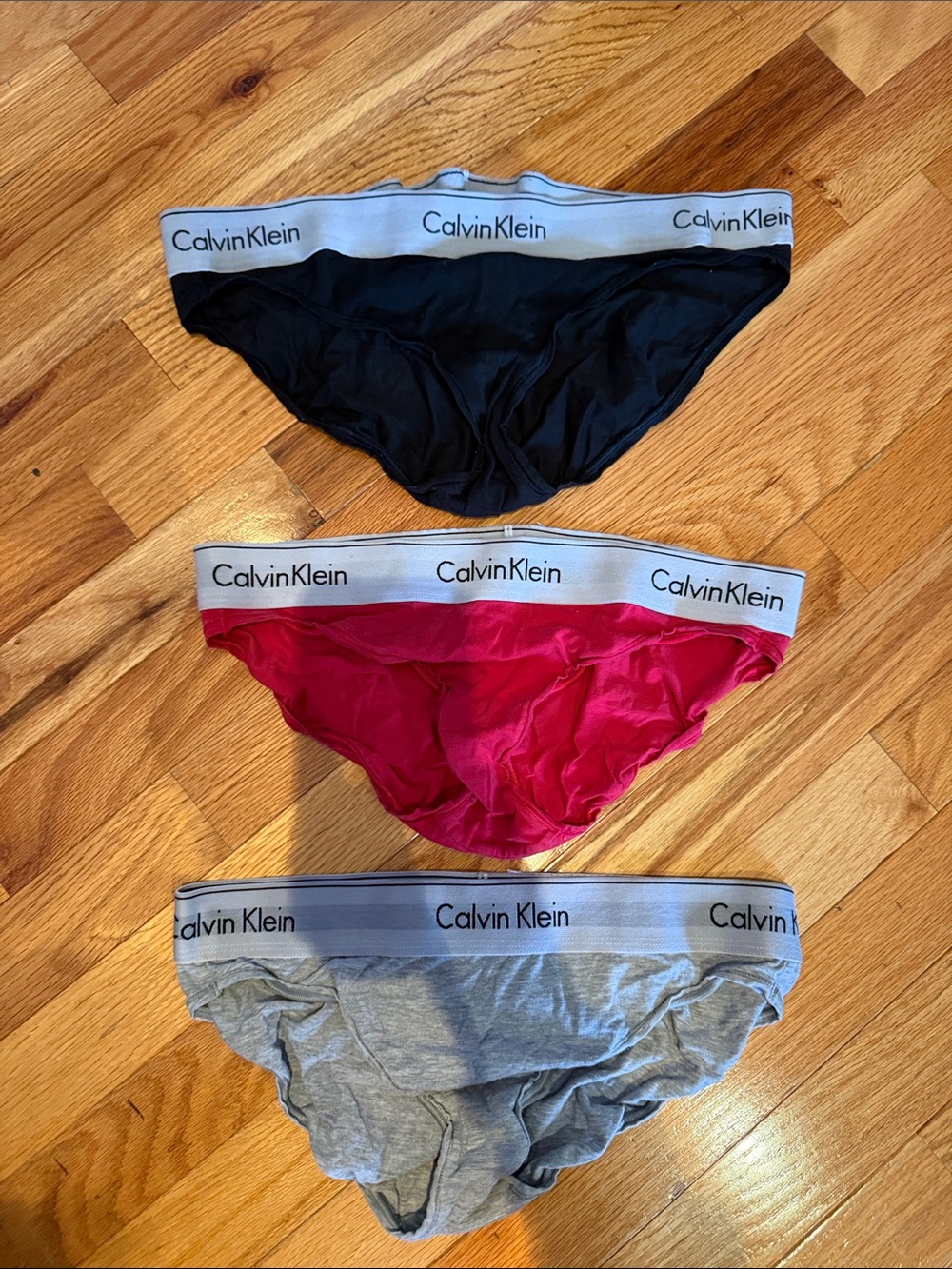 Calvin Klein Kids 3-Pack Briefs — Black, Red, Gray